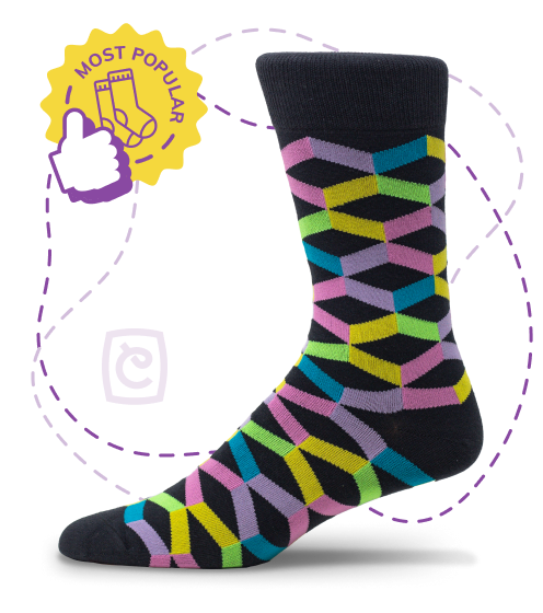 Elevation Custom Socks with Back Stripe