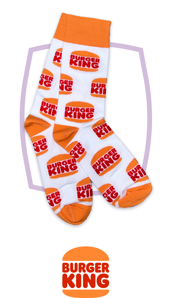 Tradeshow Socks | Custom Sock Shop custom Burger King socks