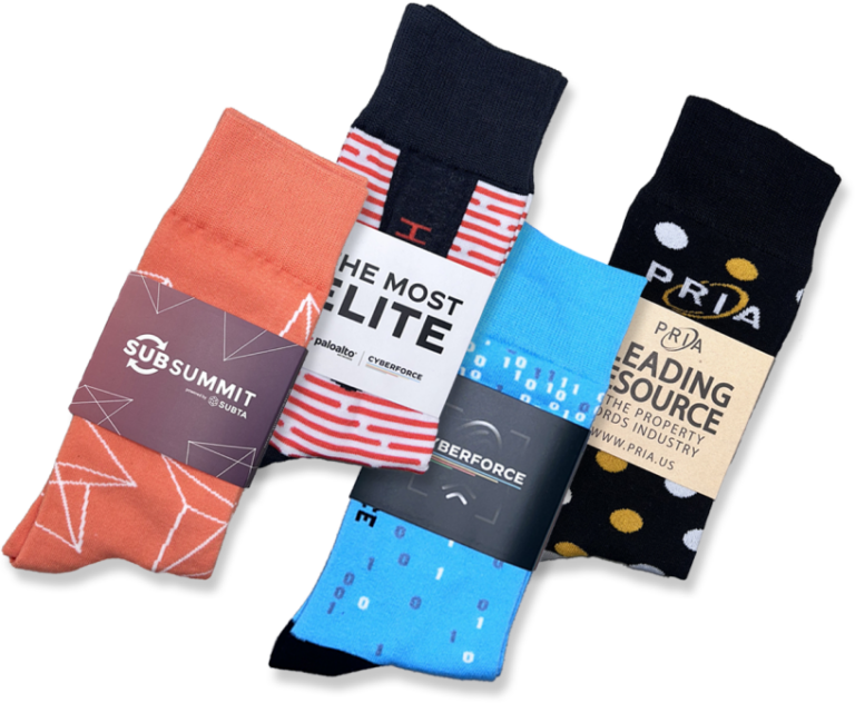 Tradeshow Socks | Custom Sock Shop tradeshow socks example